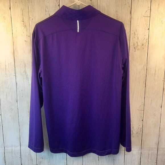 Minnesota Vikings Majestic Cool Base 1/2 Zip Pullover Men L Purple - Picture 2 of 6